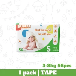 Besuper Ultra-Thin Tape Diapers (Size S To M)