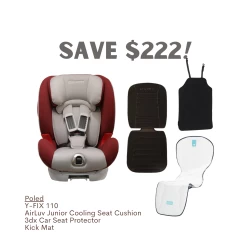 Poled X KIA Y-FIX 110 + AirLuv Seat Liner + Car Seat Protector + Kick Mat [Save $222]