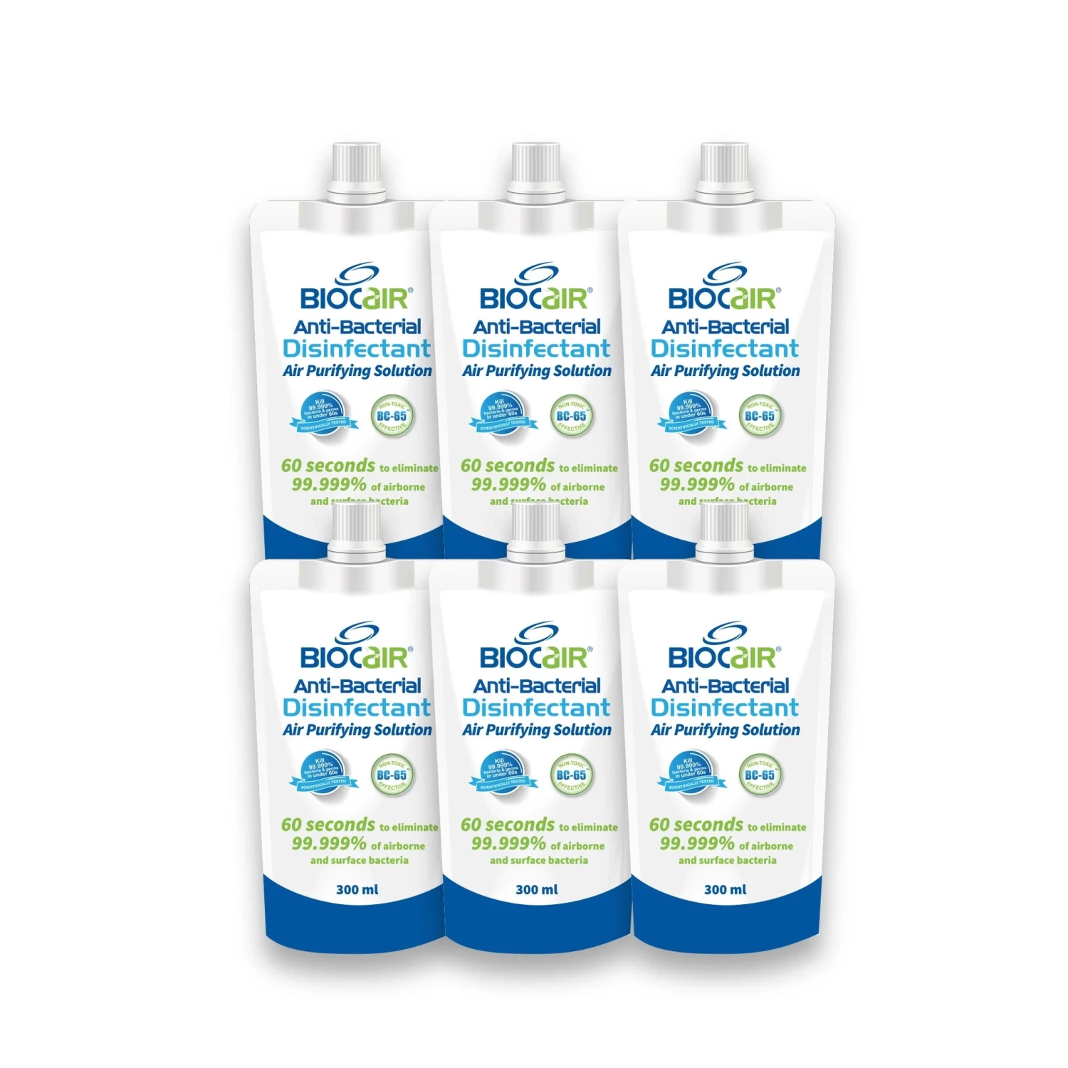 BioCair 6-in-1 Disinfectant Air Purifying Solution (300ml) - For Automobile