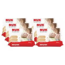 NUK Dry Cotton Wipes (80s X 6)