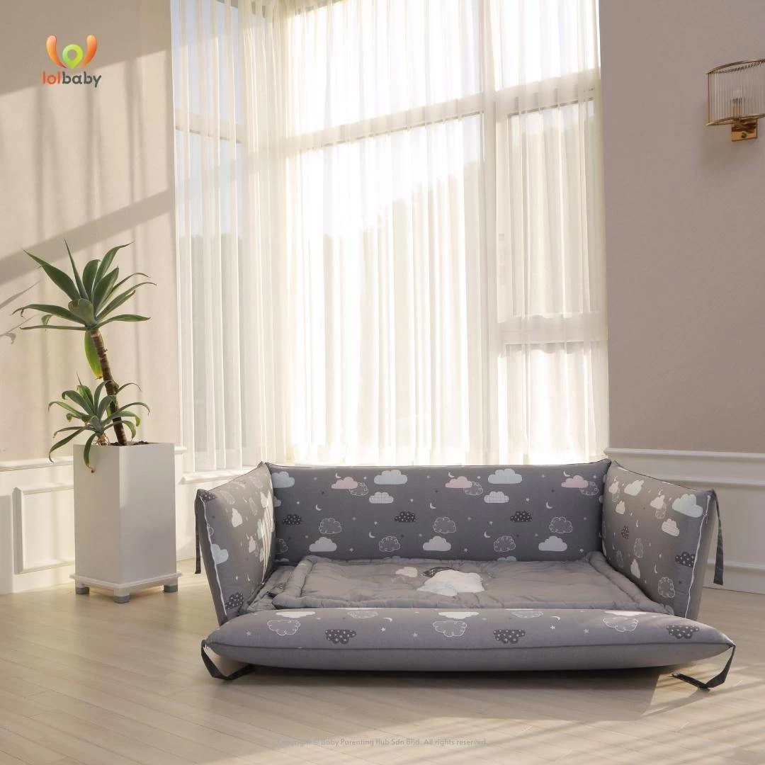 LOLBaby Microfibre Large Bumper Bed - Night Sky (Pre-order ETA 8th Sep 2023) - Image 4