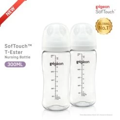 Pigeon SofTouchâ„¢ T-Ester Nursing Bottle - Twin Pack 300ml