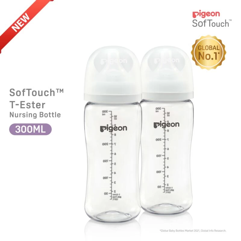 Pigeon SofTouchâ„¢ T-Ester Nursing Bottle - Twin Pack 300ml