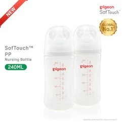 Pigeon SofTouch™ PP Nursing Bottle - Twin Pack 240ml