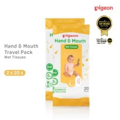 Pigeon Hand And Mouth Wet Tissues 20 Sheets 2 In 1 X6