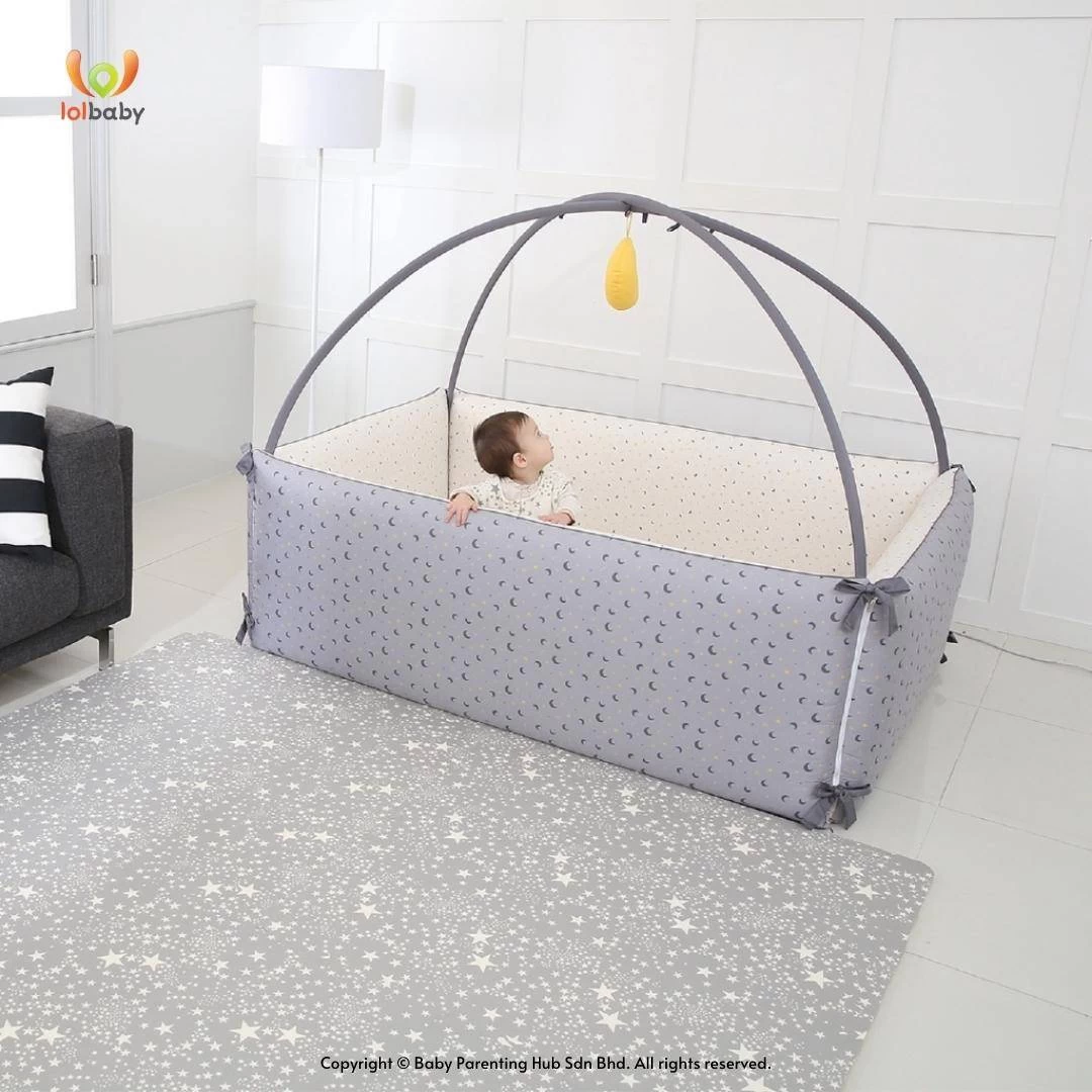 LOLBaby Microfibre Large Bumper Bed - Big Moon (Pre-order ETA 8th Sep 2023)
