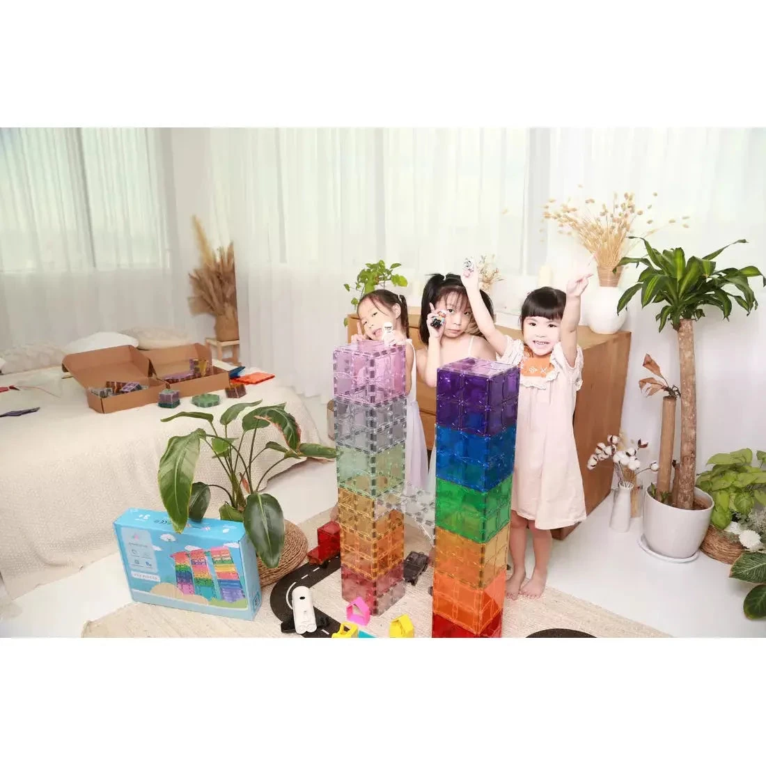 SparksMag Classic 208 Pcs Grande Magnetic Tiles Set - Image 9