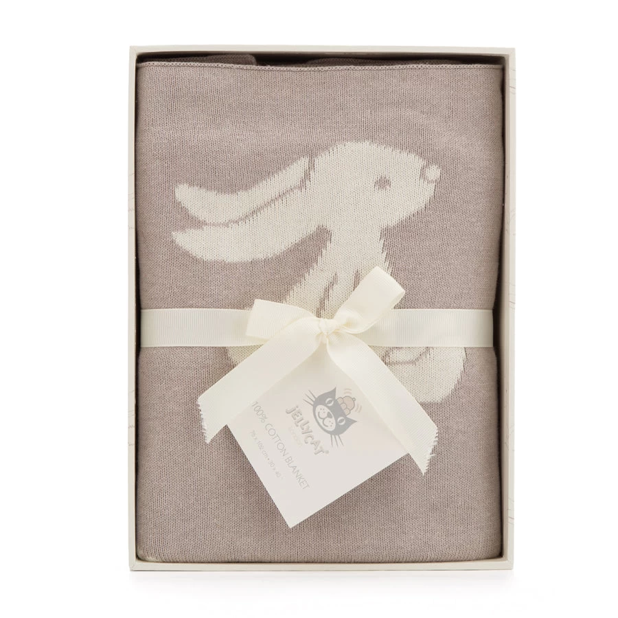 JellyCat Bashful Beige Bunny Blanket (Boxed)