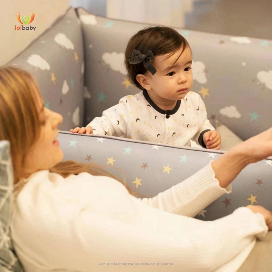 LOLBaby Microfibre Large Bumper Bed - Rainy Cloud (Pre-order ETA 8th Sep 2023) - Image 3