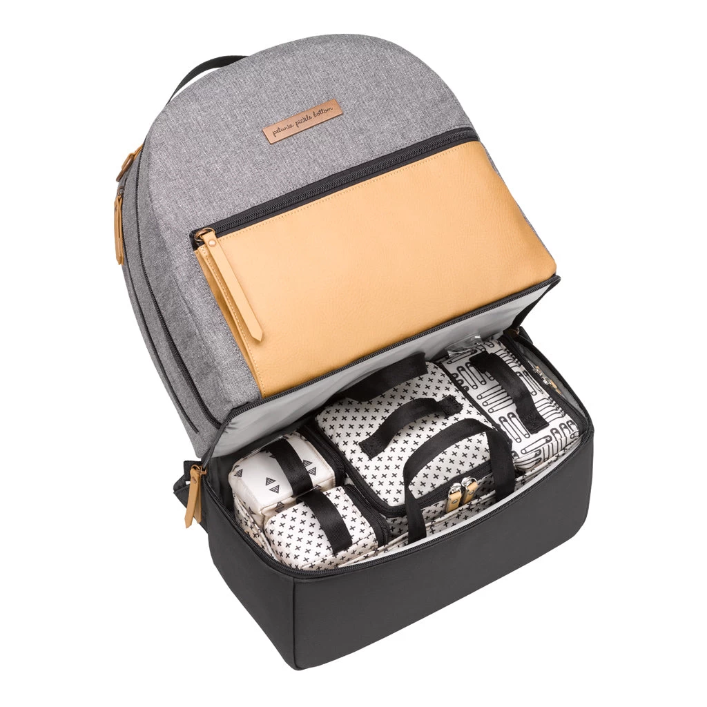 Petunia Pickle Bottom Axis Backpack: Camel/Graphite (Exclusive) - Image 2