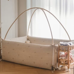 LOLBaby Cotton Embroidery Bumper Bed - Golden Rabbit (Pre-order ETA 8th Sep 2023)