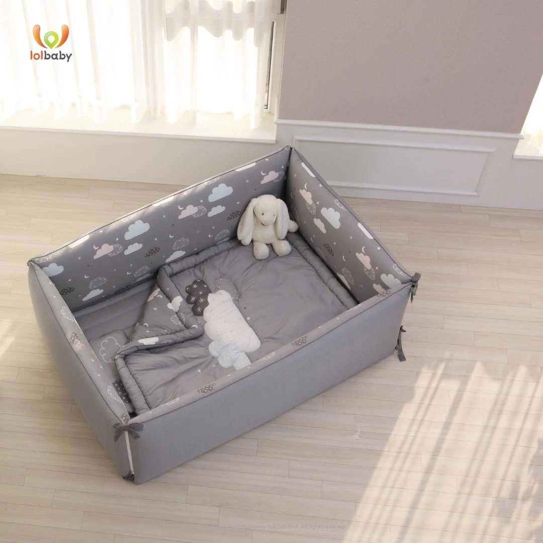 LOLBaby Microfibre Large Bumper Bed - Night Sky (Pre-order ETA 8th Sep 2023)