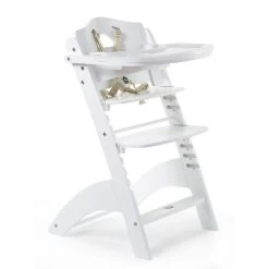 Childhome Lambda 3 Baby High Chair + Feeding Tray - White
