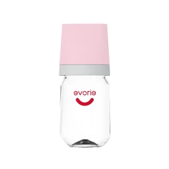 Evorie Tritan Wide-neck Baby Milk Feeding Bottle 160mL/5oz, Camellia