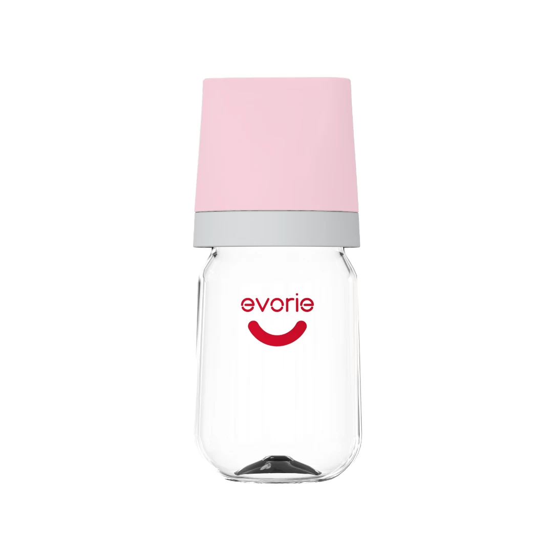 Evorie Tritan Wide-neck Baby Milk Feeding Bottle 160mL/5oz, Camellia