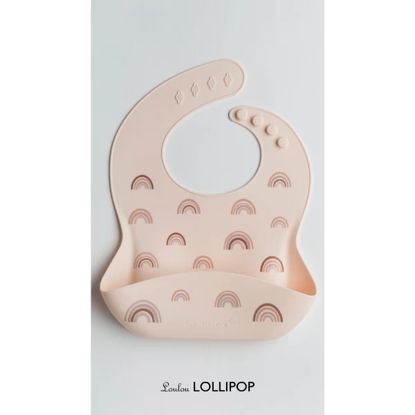Loulou LOLLIPOP Silicone Bib - Rainbow