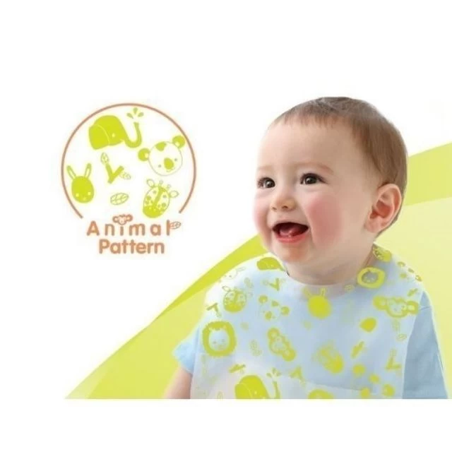 Pigeon Disposable Baby Bibs 30 Sheets (Animal Prints) X3