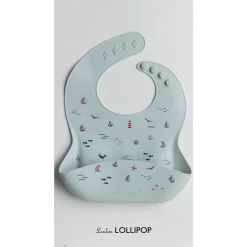 Loulou LOLLIPOP Silicone Bib - Set Sail