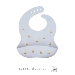 Little Bearnie Silicone Bib - Boba (Grey)
