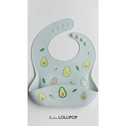 Loulou LOLLIPOP Silicone Bib - Avocado