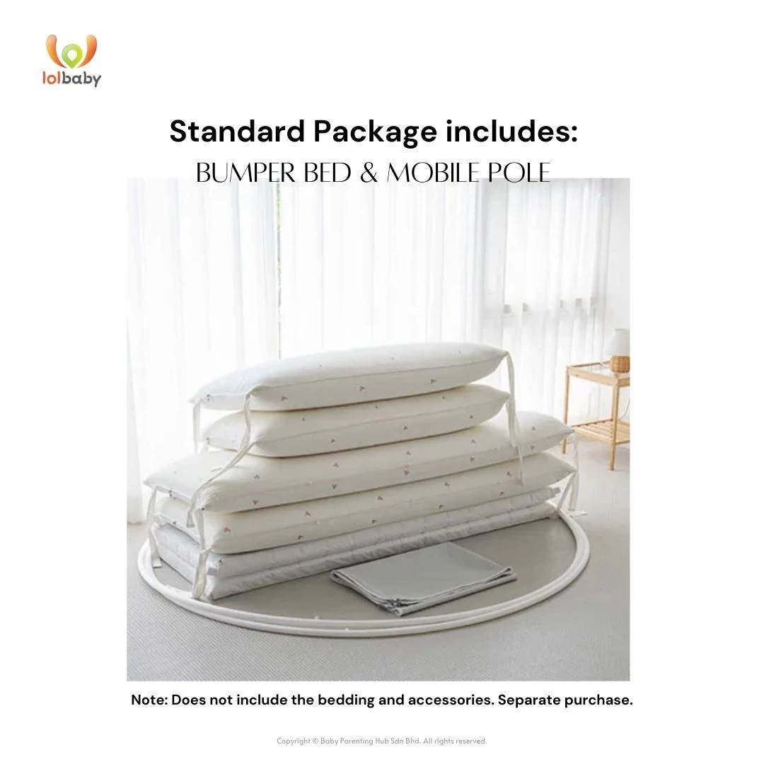 LOLBaby Microfibre Large Bumper Bed - Rainy Cloud (Pre-order ETA 8th Sep 2023) - Image 4