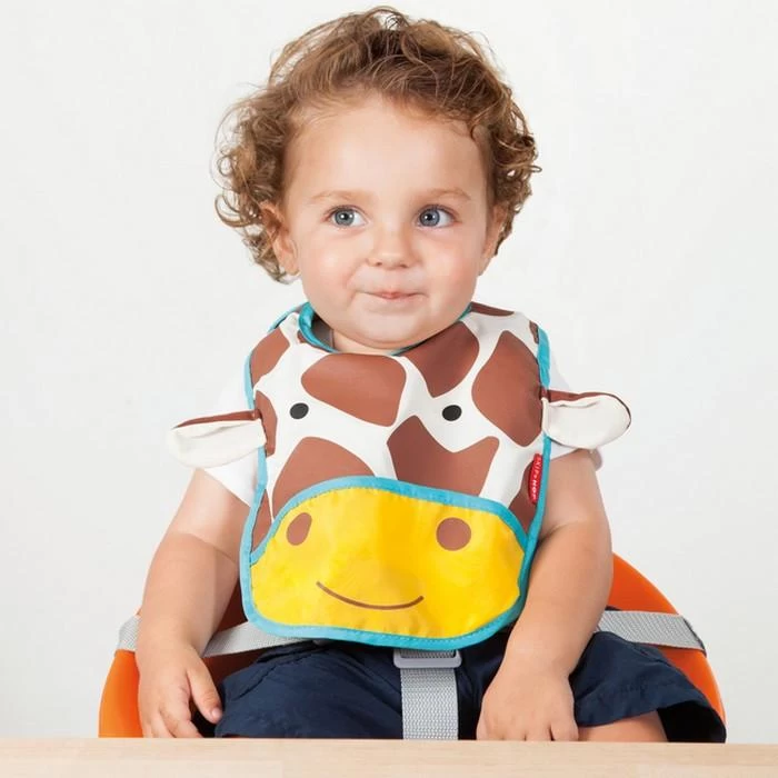 Skip Hop Zoo Tuck-Away Bib - Giraffe - Image 3