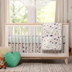 Babyletto Scoot 3-in-1 Convertible Crib With Toddler Bed Conversion Kit (White/Washed)