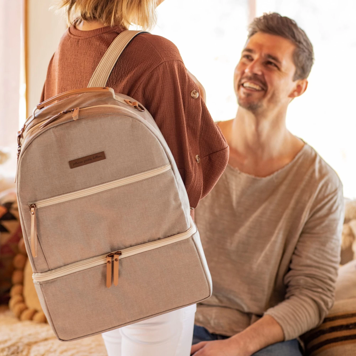 Petunia Pickle Bottom Axis Backpack: Sand (Exclusive) - Image 10