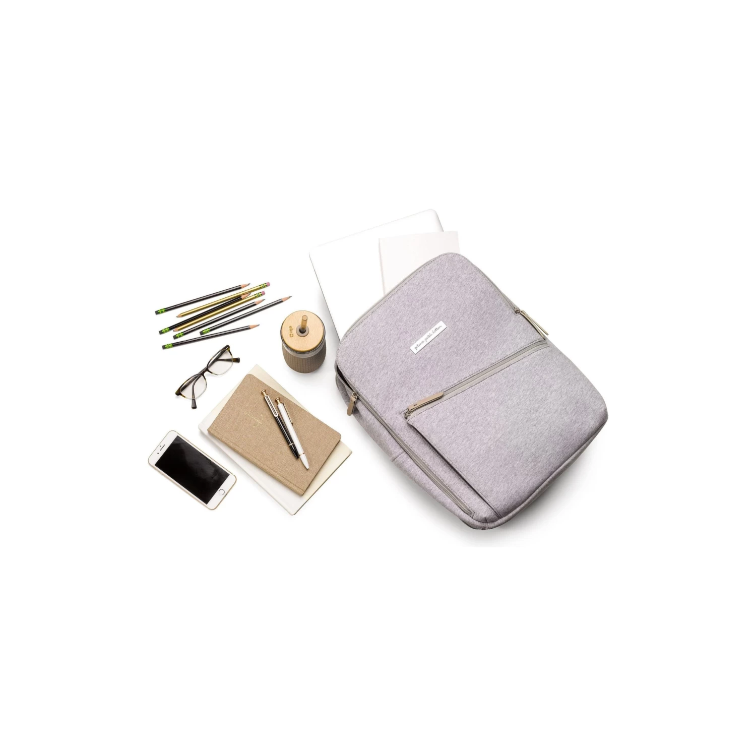 Petunia Pickle Bottom Work + Play Backpack - Grey Neoprene - Image 5