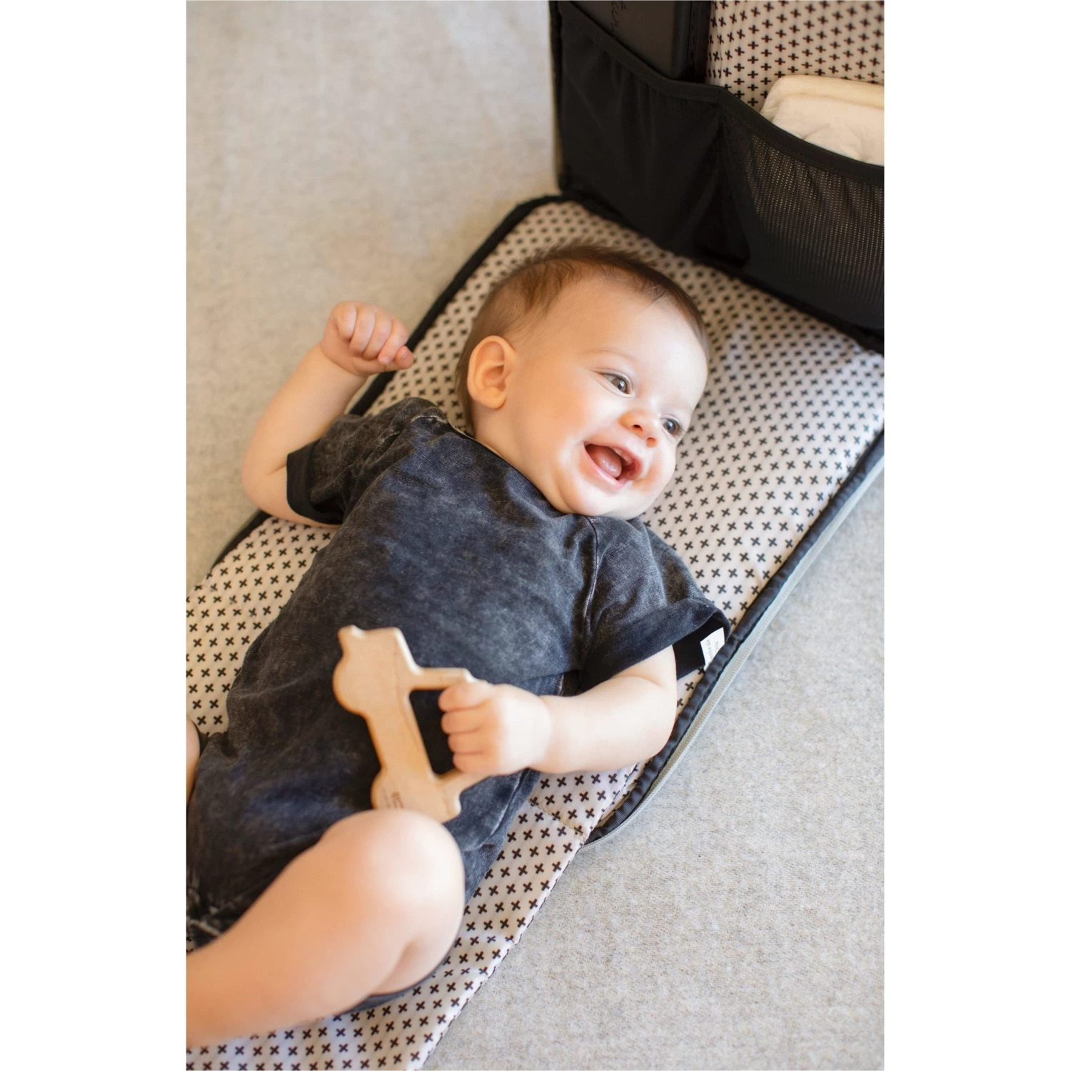 Petunia Pickle Bottom Work + Play Backpack - Grey Neoprene - Image 6