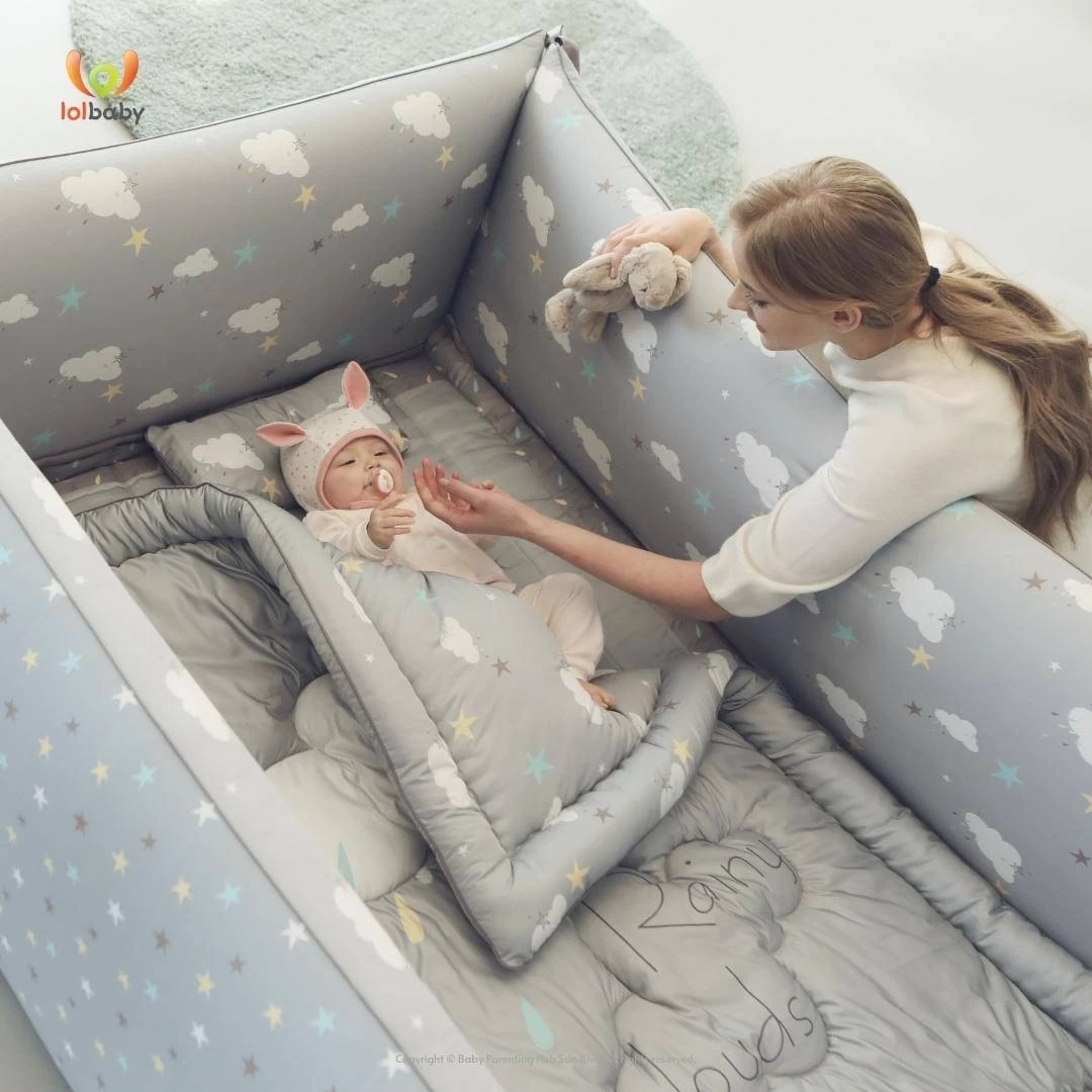 LOLBaby Microfibre Large Bumper Bed - Rainy Cloud (Pre-order ETA 8th Sep 2023) - Image 2