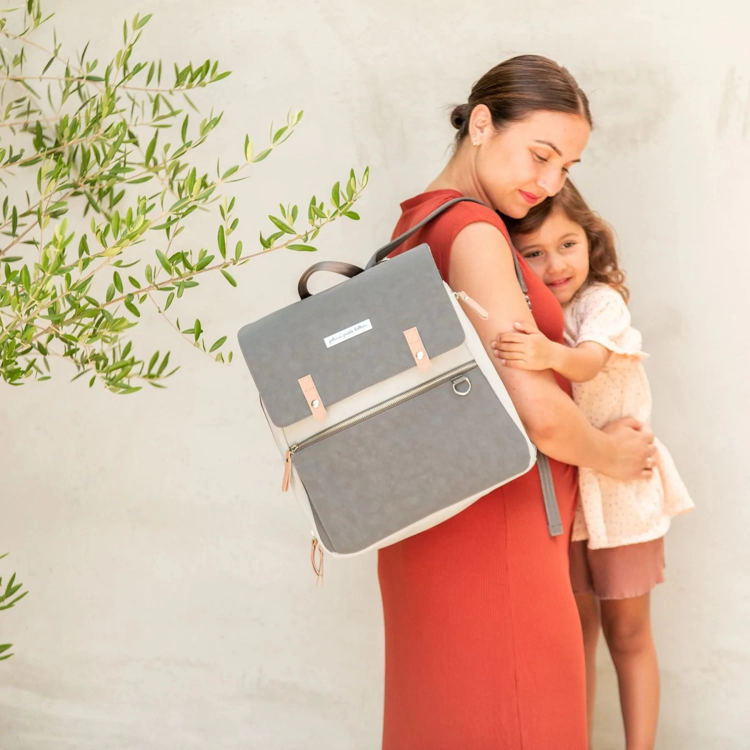 Petunia Pickle Bottom META Backpack - Grey Pearl Nubuck Leatherette - Image 2