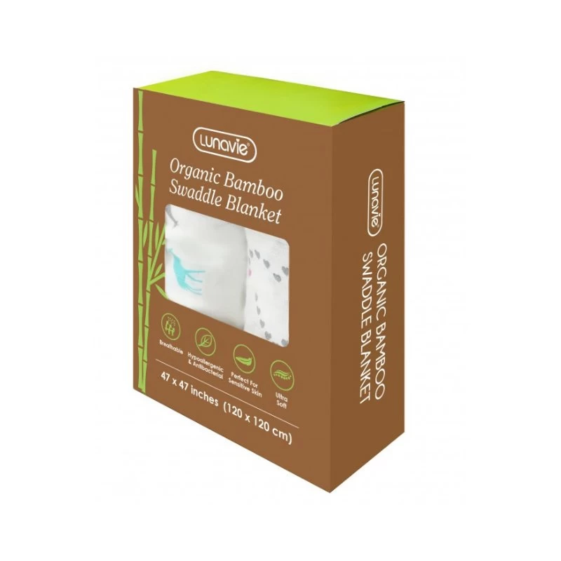 Lunavie Organic Bamboo Swaddle 2pcs (Assorted Designs)