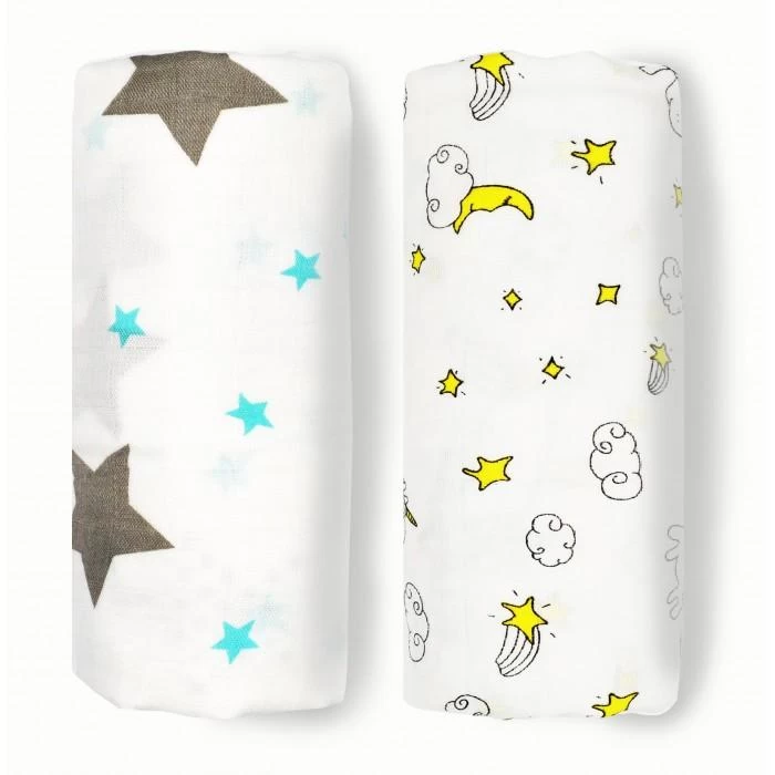 Lunavie Organic Bamboo Swaddle 2pcs (Assorted Designs) - Image 3