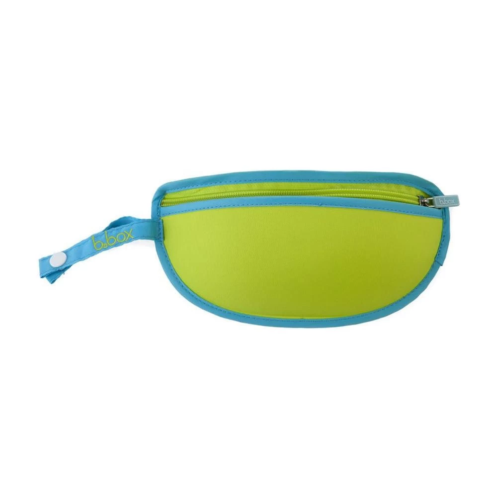 B.box Travel Bib W/ Baby Spoon (Retro Circles) - Image 4